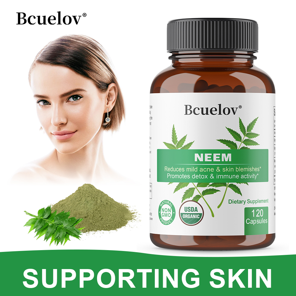Herbal Wellness For You - Kapsul Daun Neem Organik, Suplemen Antioksidan