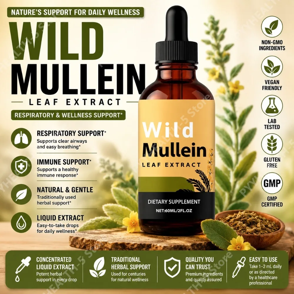 Herbal Wellness For You - Tetes Daun Mullein Liar dengan Jahe,