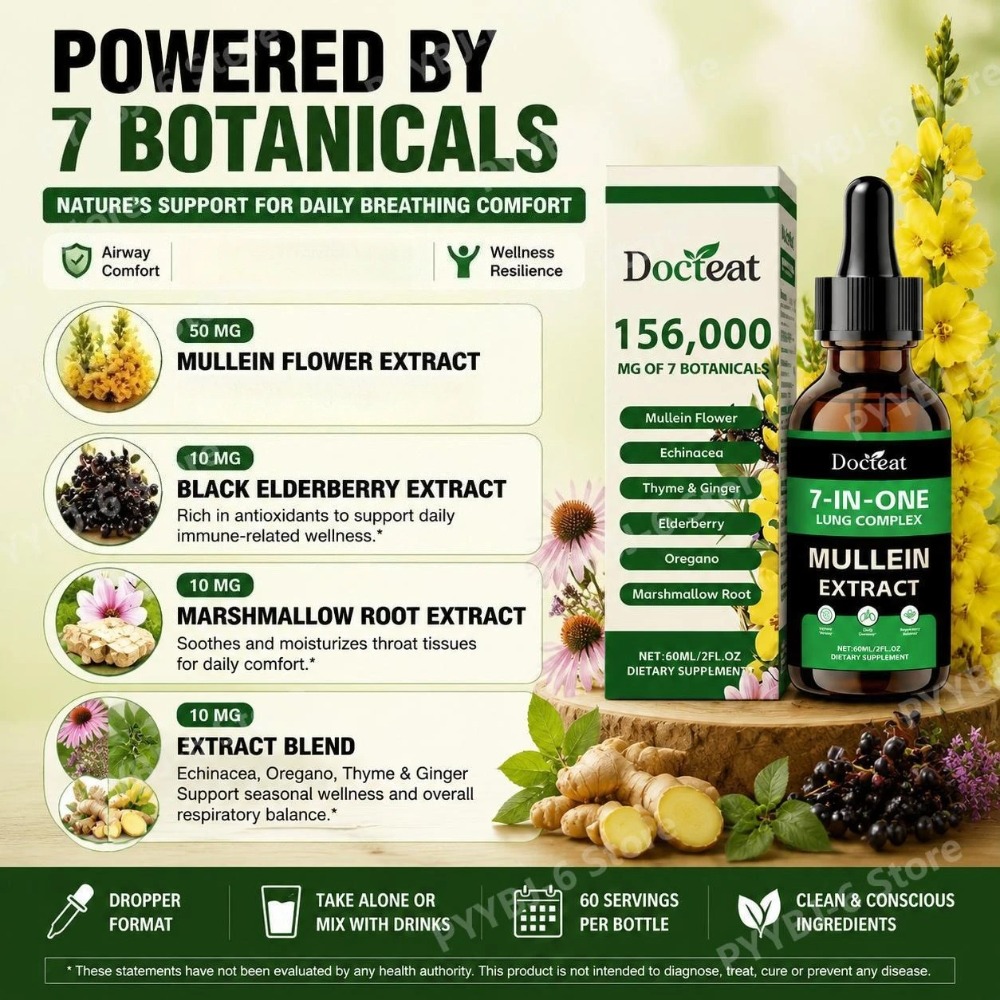 Docteat 7-in-1 Mullein Extract - Herbal Wellness For You ulasan dan harga