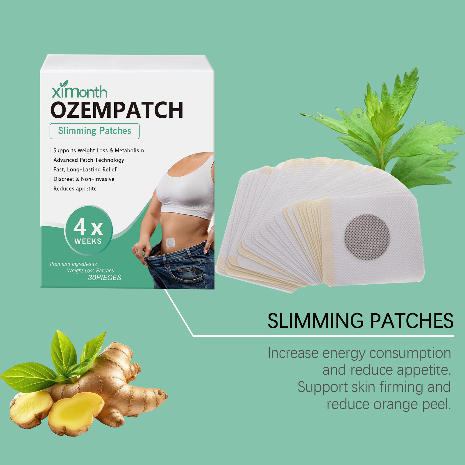 Ximonth Body Shaping Patches M - Herbal Wellness For You ulasan dan harga